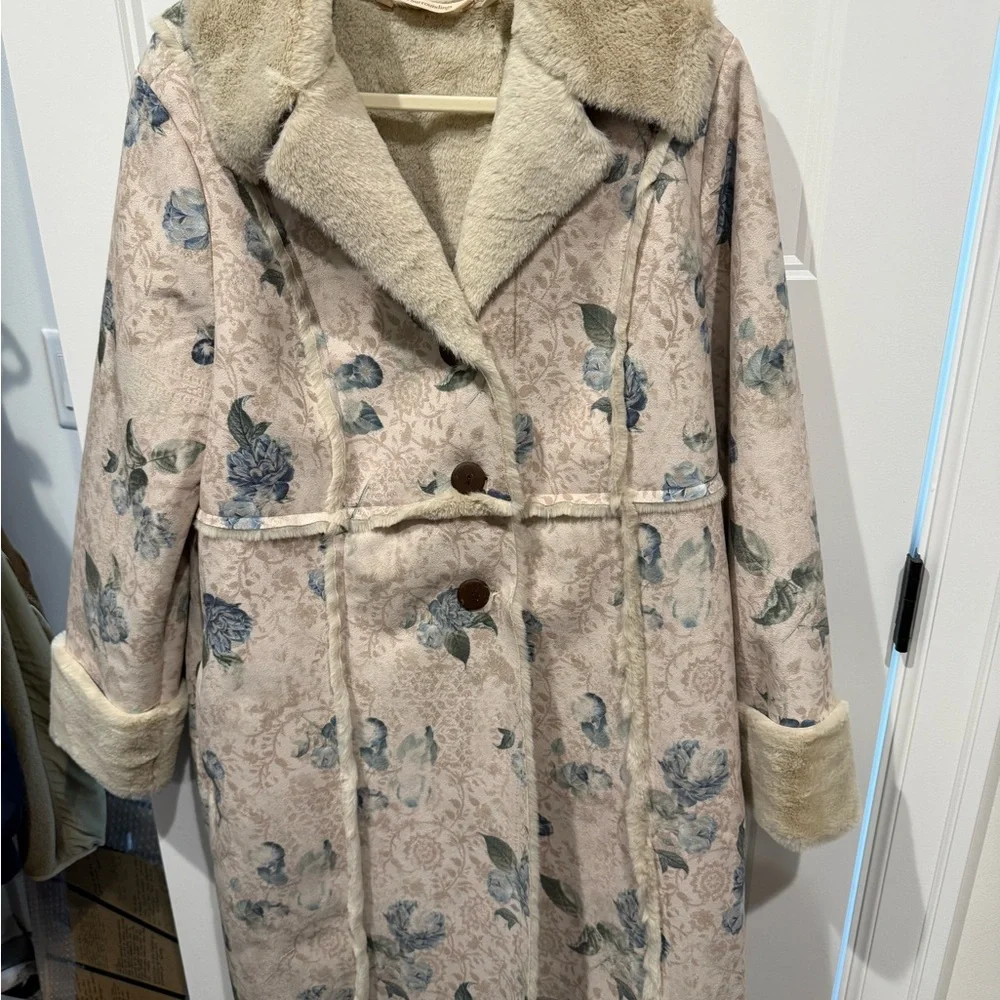 Charmonix Mid Length Faux Fur Suede Coat - Picture 7 of 10